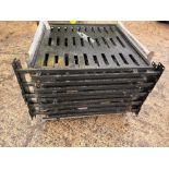 20 BLACK UNUSED GALVANISED IRON FENCE PANELS WITH