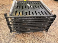 20 BLACK UNUSED GALVANISED IRON FENCE PANELS WITH