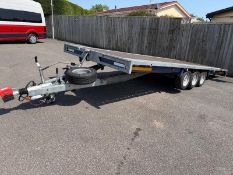 BRIAN JAMES TRI AXLE TILT BED VEHICLE TRANSPORTER