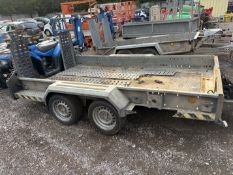 BRIAN JAMES TWIN AXLE TILT BED PLANT TRAILER CW REAR RAMPS