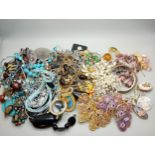 A collection of costume jewellery