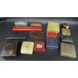 A collection of vintage and antique jewellery boxes