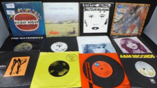 Thirty Punk and New Wave vinyl 7" singles, Sex Pistols, Stranglers, Talking Heads, Blondie, The