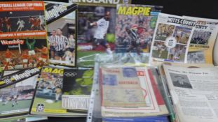 A collection of football and cricket programmes and publications including 1966 semi final programme