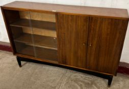 A G-Plan Librenza tola wood and black bookcase