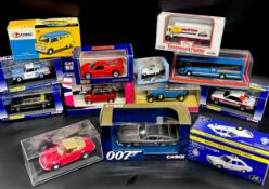 A large quantity of boxed die-cast model vehicles, to include Corgi (007 examples and 'Best of