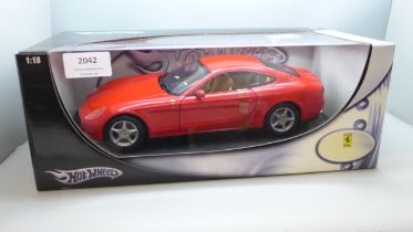 A Hot Wheels model Ferrari Scaglietti 612, 1:18 scale