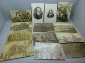 Postcards relating to Jennings J. Wood H.M.S. 'Superb' - twenty-two postcards and documents