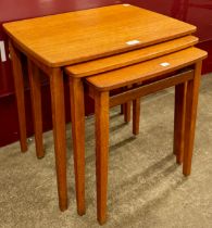 A teak nest of tables