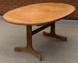 A G-Plan Fresco teak oval extending dining table
