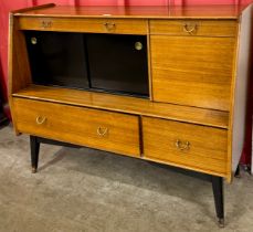 A G-Plan Librenza tola wood and black highboard