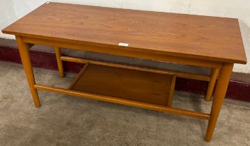 A teak rectangular coffee table