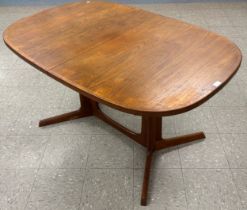 A Danish Gudme Mobelfabrik teak oval dining table