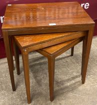 A Fyne Ladye teak nest of tables, designed by Richard Hornby