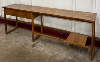 A walnut console table