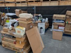 Three pallets of household and related items.