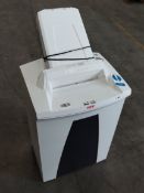 A pre-owned HSM securio AF 500 cross cut shredder.