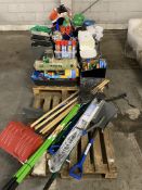 Three pallets of assorted household and garden related items.