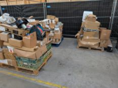 Three pallets of assorted commercial, industrial and miscellaneous items.