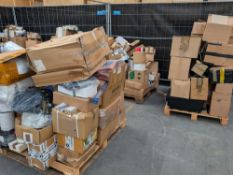 Three pallets of assorted commercial, industrial and miscellaneous items.