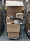A large quantity of assorted new and pre-owned computer mice and keyboards (cage not included).