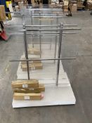 Three pre-owned double sided mobile display racks and mounts.