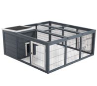 A boxed as new PawHut rabbit hut/guinea pig house, 123 x 120 x 52cm (REF: D51-194CG). (Stock Image)