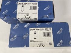 A Grohe Blue Activated Carbon Filter 40547001 and a Filter S 40404001, both boxed as new.