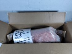 An as new Constands Motorcycle Wheel Chock Easy-Plus Front Stand, orange (352270) (stock image).