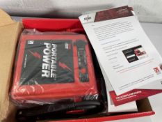 A boxed as new Portable Power 1800 Rapid Charge,12V Jump Starter.