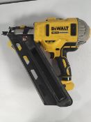 A pre-owned DeWalt 18v XR nail gun, no battery (untested).