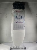 An as new Mabel Home extra-wide ironing, pro board with shoulder wing folding, 8 features.