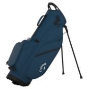 A boxed as new Callaway Chase Golf Stand Bag, navy (stock image).