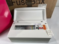 Four boxed as new Fusebox F2010MX 100a main switch board inc. tail clamp T2 surge protection device-