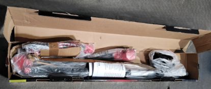 An Einhell GE-HH 18/45 Li T 18V lightweight cordless long reach hedge trimmer, power x-change with e