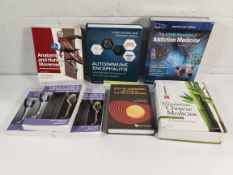 Eight pre-owned Medical and Scientific books to include: 1x The Foundations of Chinese Medicine Thir
