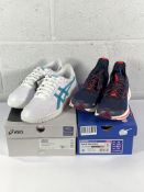A pair of women's Asics Japan s (UK 9) and a pair of women's Mizuno wave rider neo (UK 5.5).