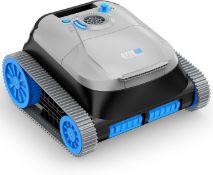 A boxed as new NIXBOT QP5 Robotic Pool Cleaner, grey / blue (stock image).