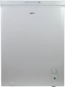 An Igenix IGCF0150W freestanding chest freezer, 142ltr capacity with freezer basket (stock image).