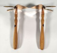 Two PKS Bronze copper phoenix hoe garden weeding tools.