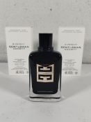 Two as new Givenchy Gentleman Society eau de parfum 100ml (tester bottles).