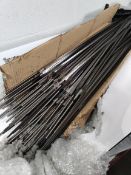 Approximately fifty pre-owned Leon Paul Blue Fie foil blades without points.