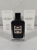 Two as new Givenchy Gentleman Society eau de parfum 100ml (tester bottles).