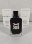 Two as new Givenchy Gentleman Society eau de parfum 100ml (tester bottles).