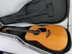 A pre-owned 1998 Brook Teign Dreadnought Acoustic Guitar with hard case (item has had a crack profes