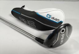 An as new Ping G440 Max 9'24 R/H golf club, 45G alta quick shaft with head sleeve.