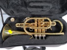A pre-owned Diplomat U.S.A CN-808L cornet with case.