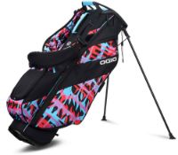 An as new Ogio Fuse Golf Stand Bag - Tropical Punch (stock image).