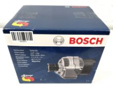 A remanufactured Bosch alternator, 14V 100A for possible Vauxhall Astra and Corsa fitment - model un