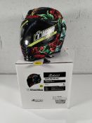 An as new Icon Airflite Mips Helmet in Omnicrux/Black, Size XL (REF: 0101-14997).